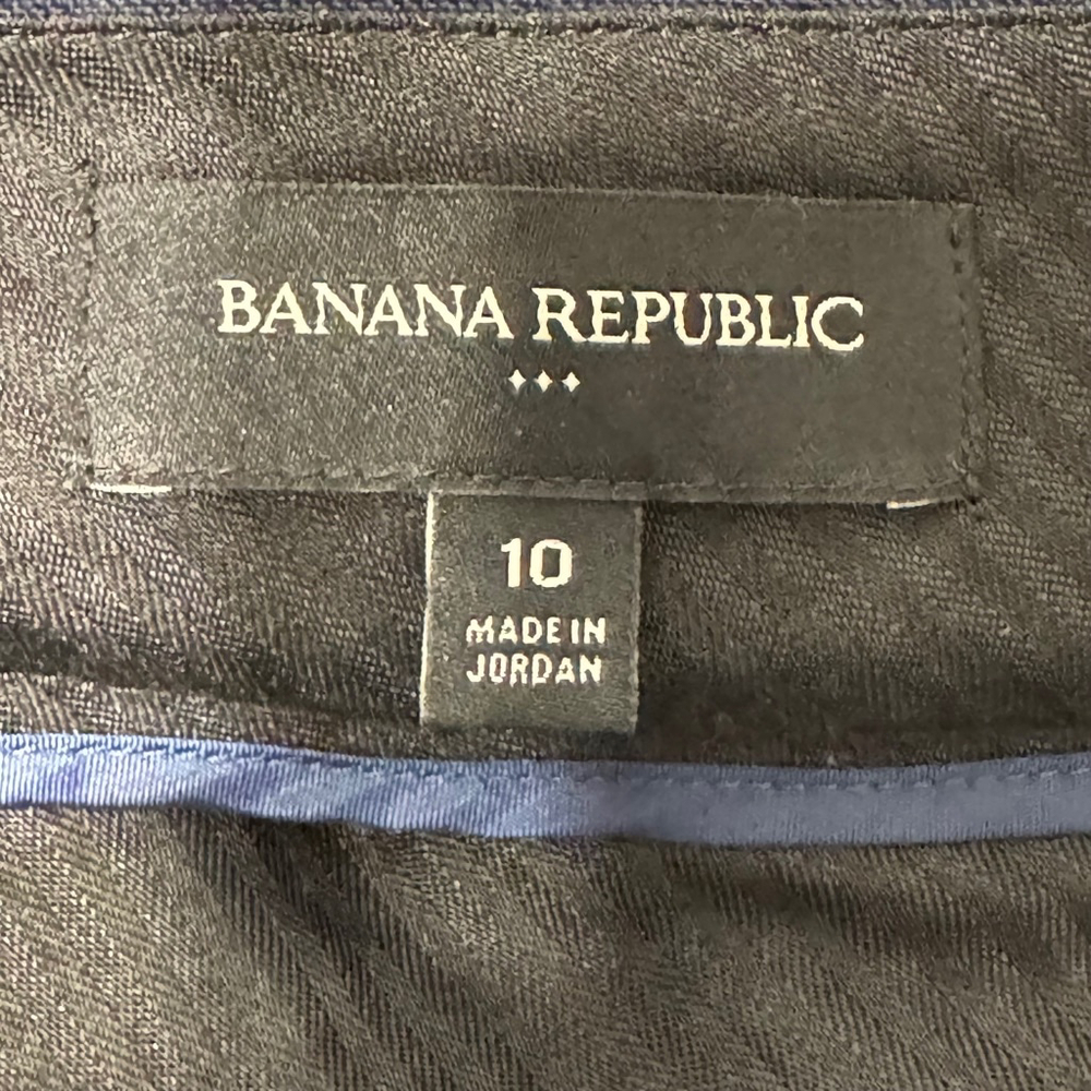 Banana Republic Womens Size 10 Navy 100% Lycocel Pleated Front Wide-Leg Pants - Picture 7 of 8